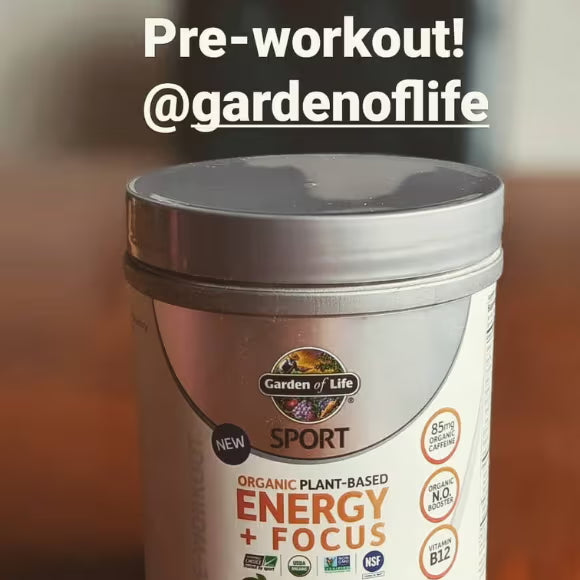 Garden of Life Sport Organic Plant-Based Energy in use