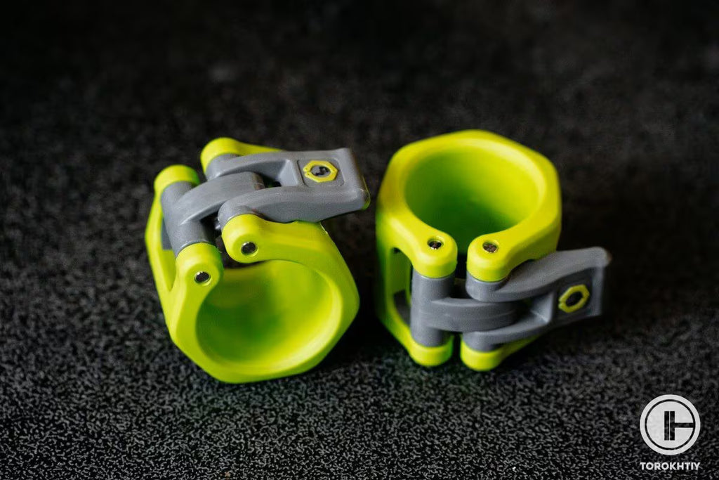 Lock-Jaw HEX Olympic Barbell Collar in use