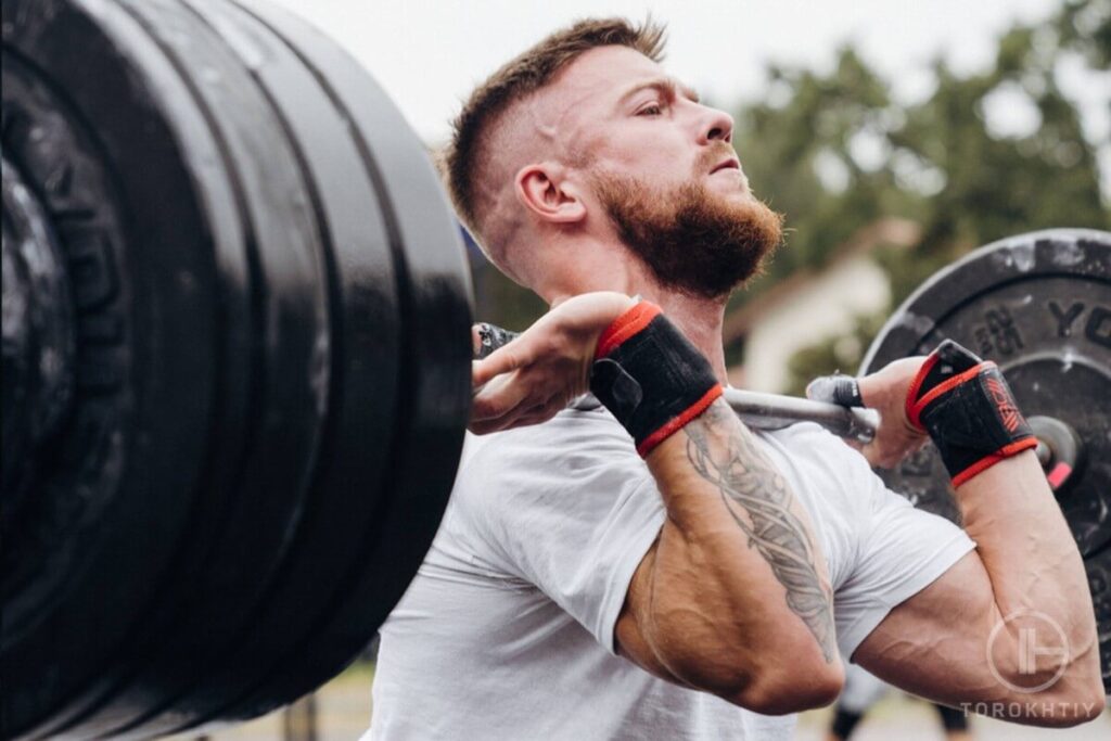 Warm Body Cold Mind Premium Velcro Wrist Wraps in use