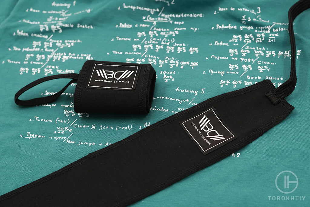 Warm Body Cold Mind Wrist Wraps in use