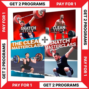 SNATCH MASTERCLASS + CLEAN MASTERCLASS + SNATCH CYCLE + CLEAN CYCLE - BUY 1 - GET 1 FREE (Torokhtiy Weightlifting)