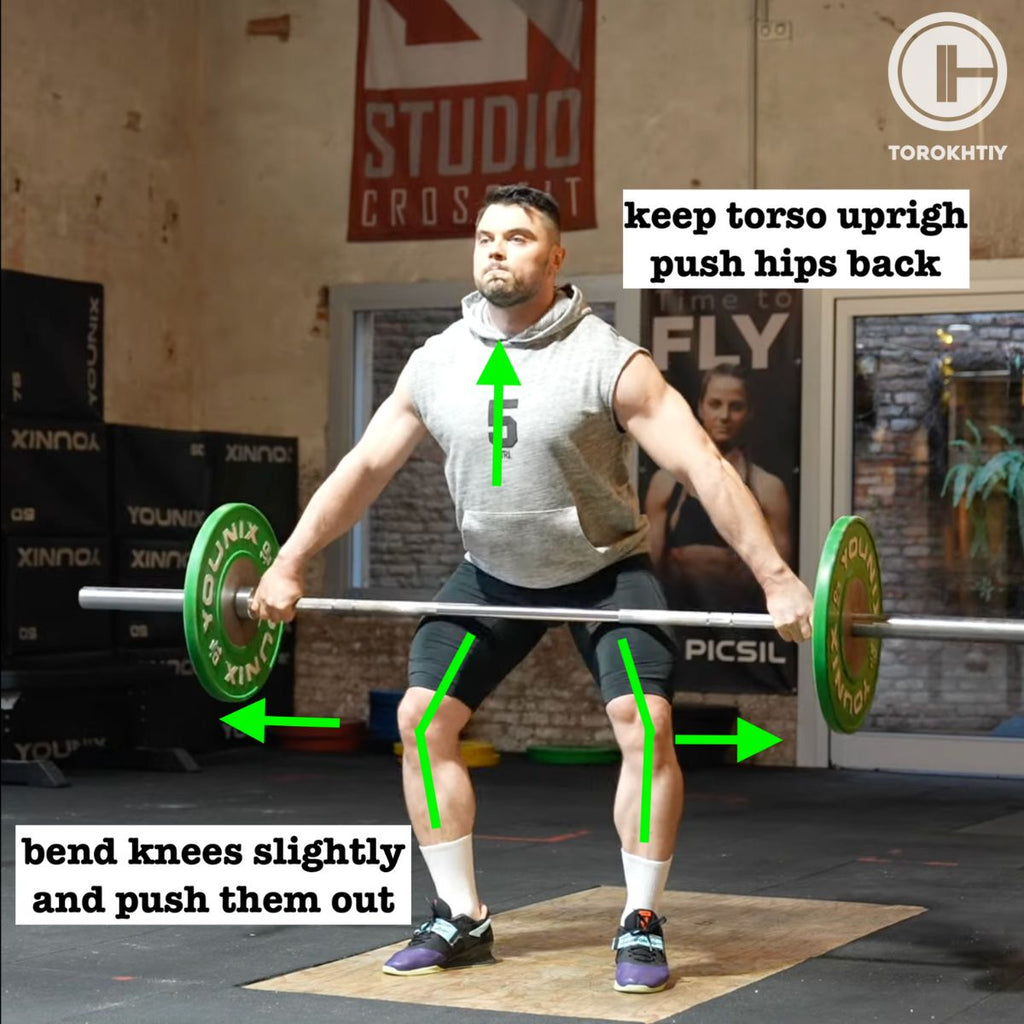 Dip Into the Power Position in Hip Snatch Exercise
