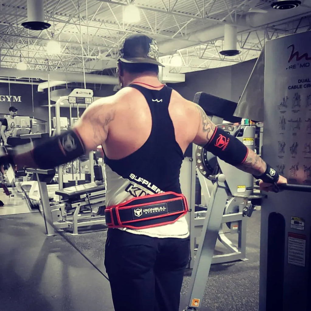 Iron Bull Strength Premium Wrist Wraps in use