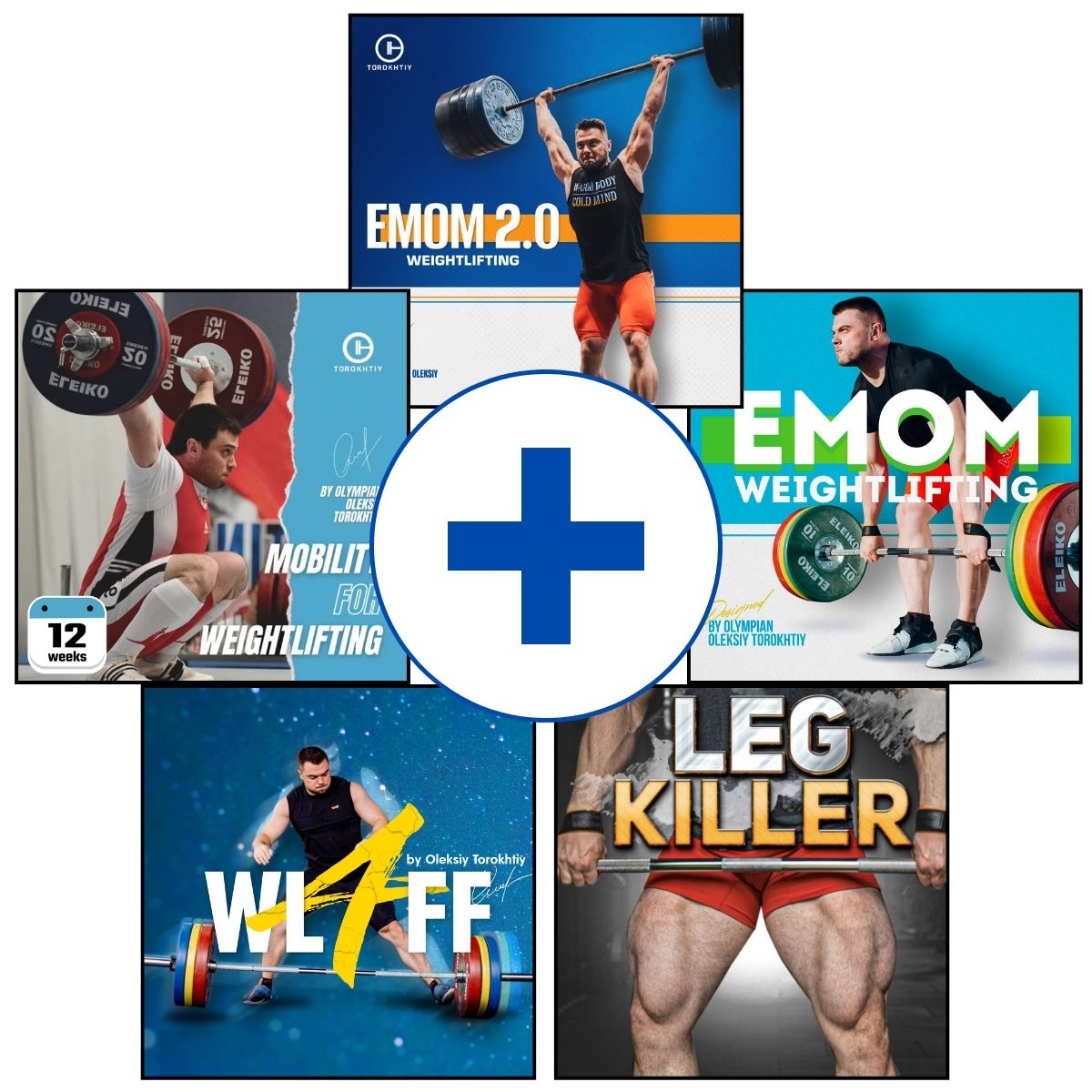 Max set covering of five olympic weightlifting program from Oleksiy Torokhtiy