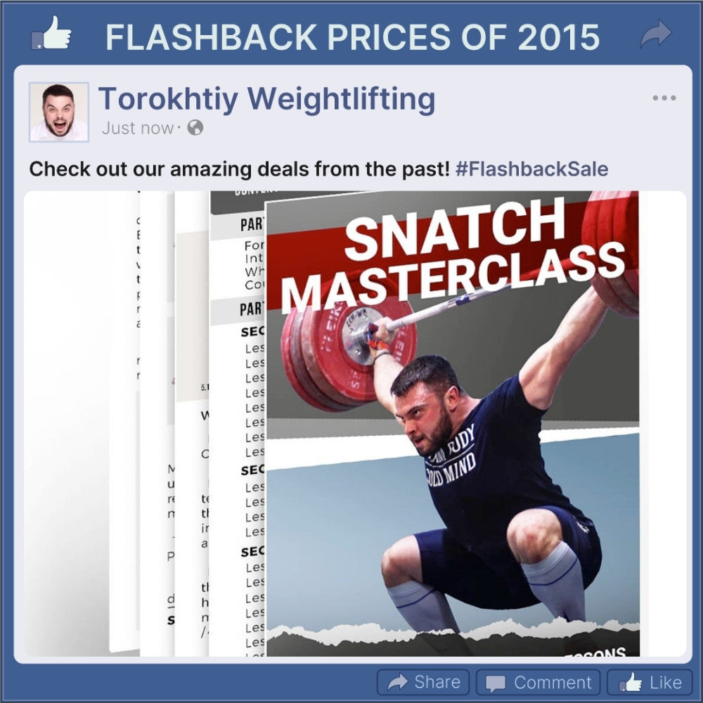 SNATCH MASTERCLASS - FLASHBACK PRICES (Torokhtiy Weightlifting)