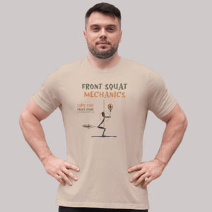 WEIGHTLIFTING T-SHIRT "FRONT SQUAT MECHANICS"