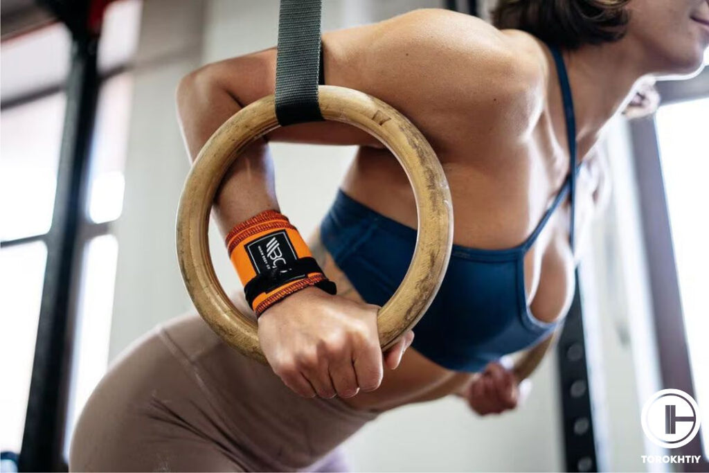 WBCM Muñequeras de Velcro Premium in use