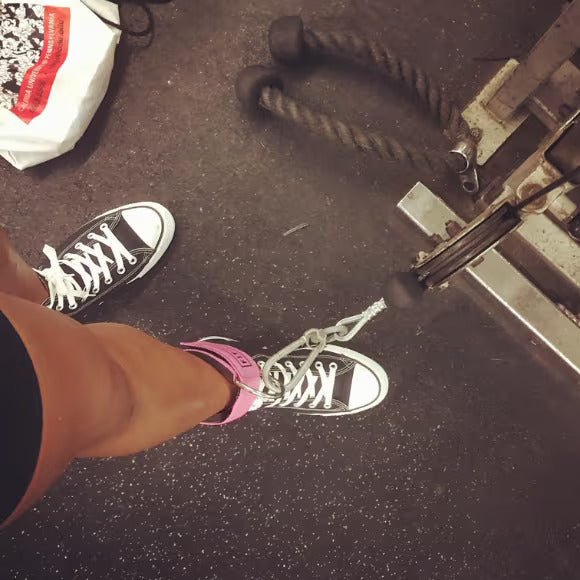 FITGIRL Ankle Strap for Cable Machines in use