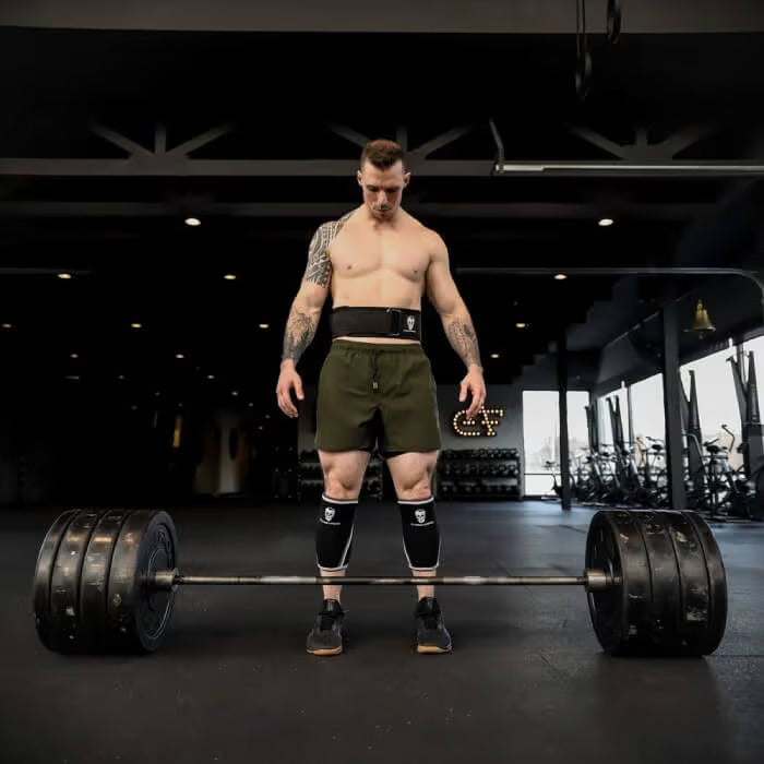 Gymreapers Quick Locking Weightlifting Belt in use