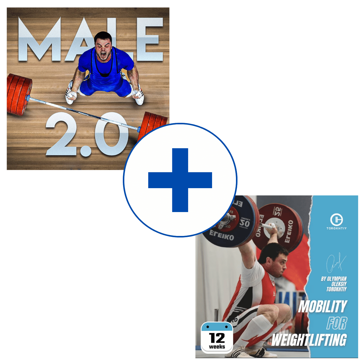 Cover of mobility and male olympic weightlifting set of programs by Oleksiy Torokhtiy
