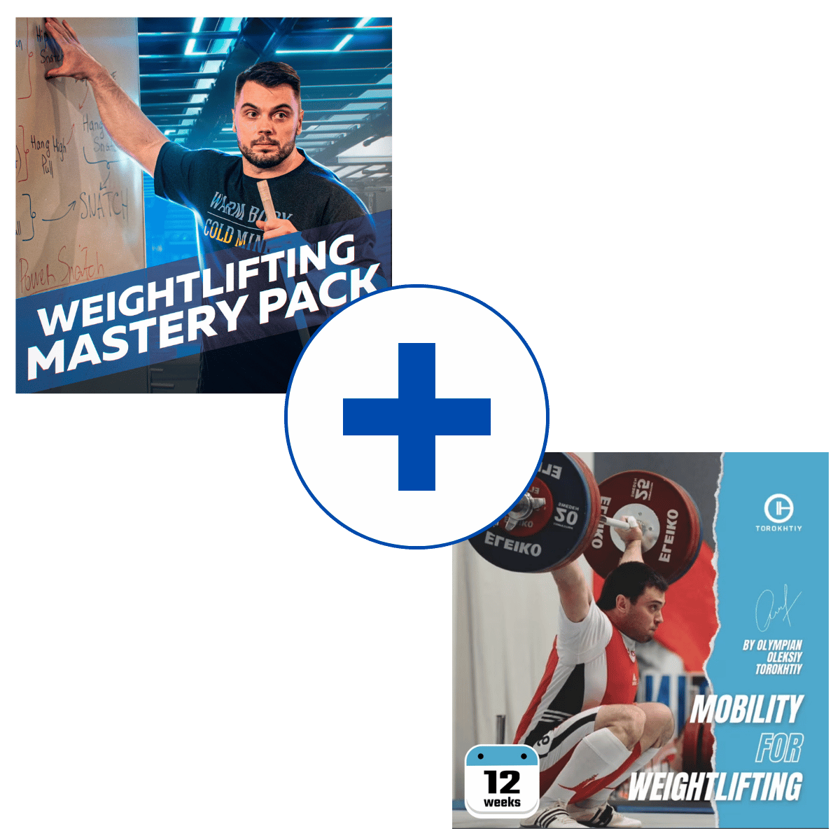 Cover of mastery pack and mobility olympic weightlifting programs from Oleksiy Torokhtiy